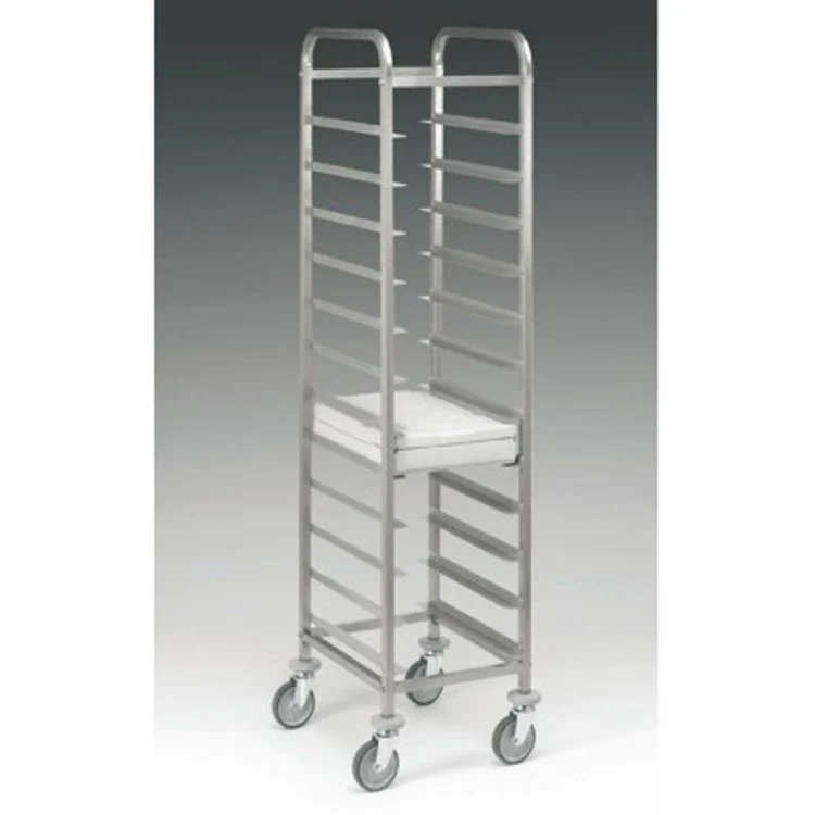 Carrello inox portavassoi cm.53x32.5 20 vassoi