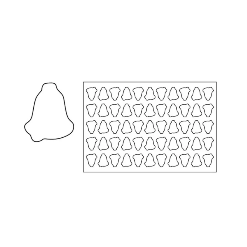 Placca pastafrolla 55 impronte campana su teglia 57.5x39