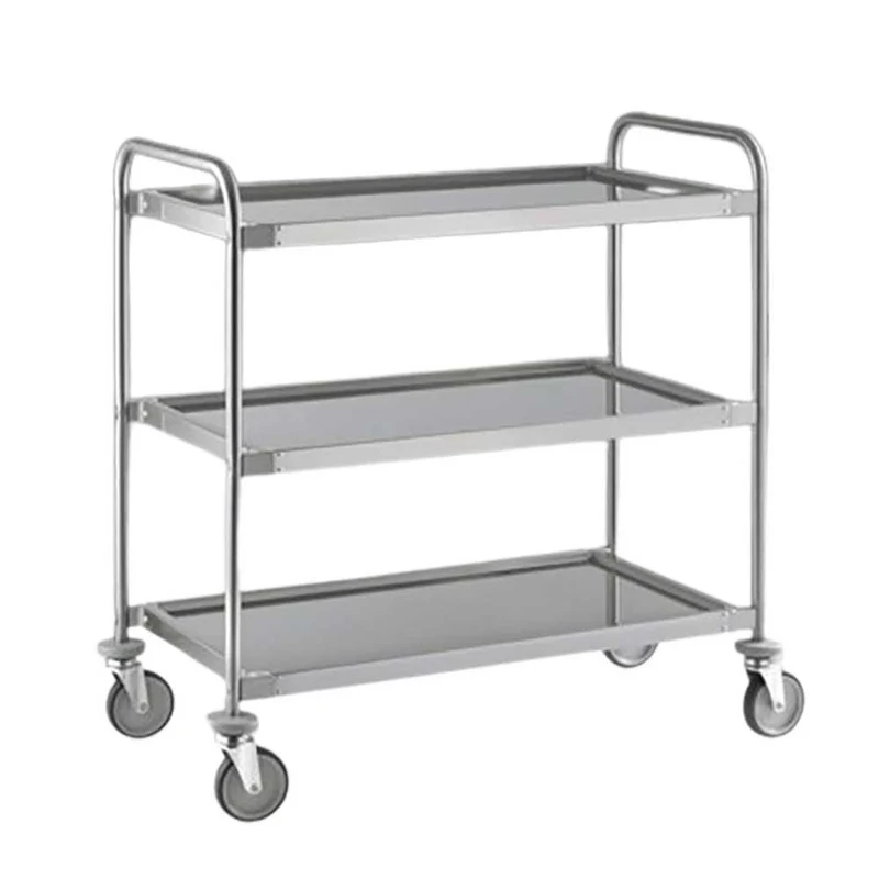 Carrello inox 3 piani con freno cm.80x50 h.93.5
