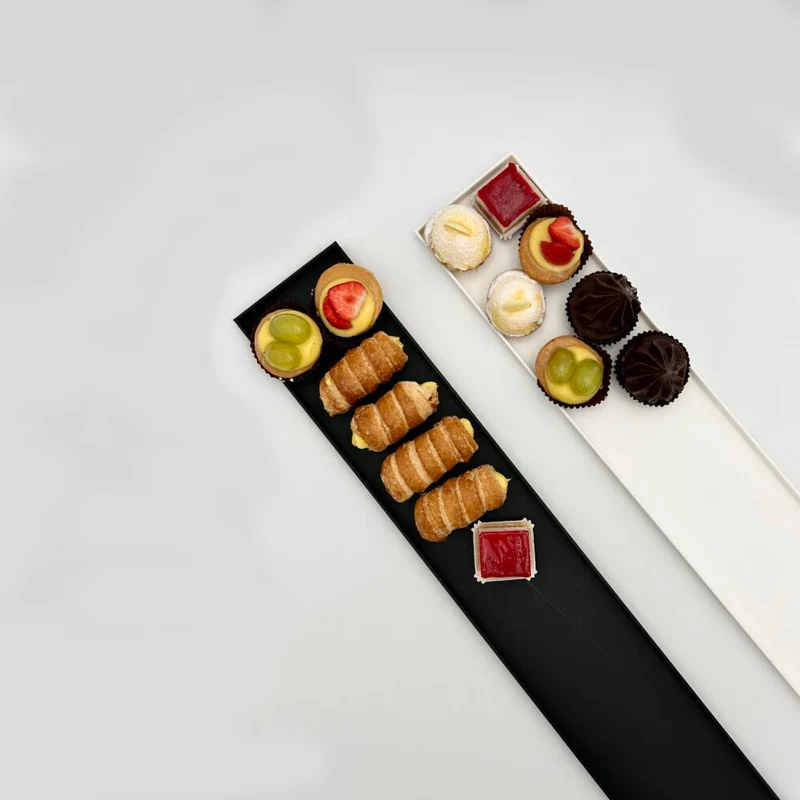 Vassoio pasticceria abs cm.60x10 h.1 bianco
