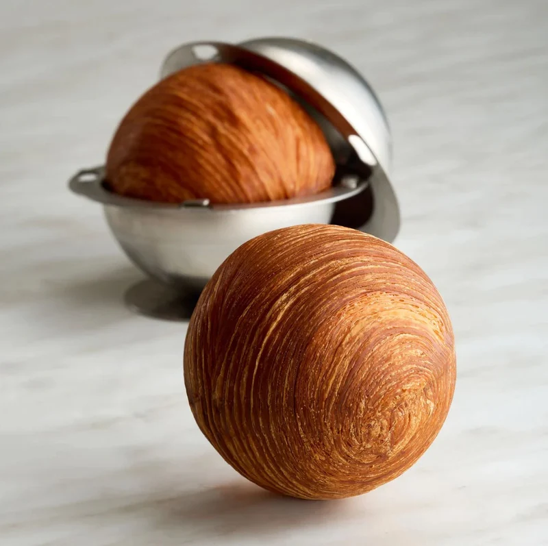 Stampo inox croissant geometrico sfera ø cm.7.5