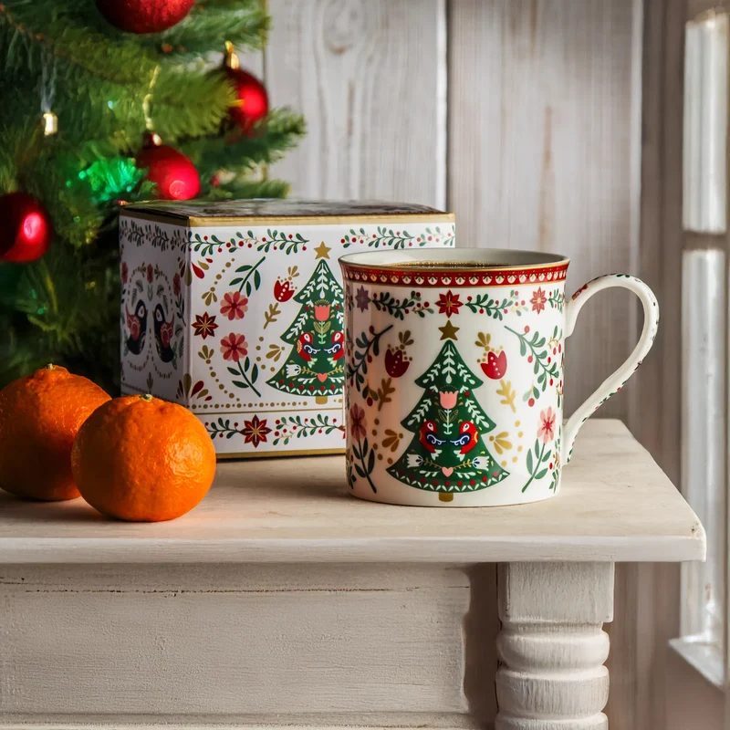 Mug in porcellana 300 ml " CHRISTMAS FOLK "