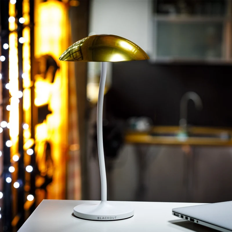 Lampada cordless ricaricabile STEM bianco/oro