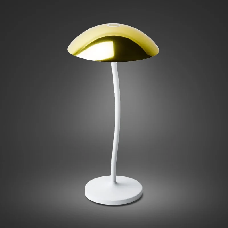 Lampada cordless ricaricabile STEM bianco/oro