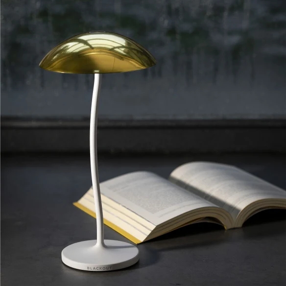 Lampada cordless ricaricabile STEM bianco/oro