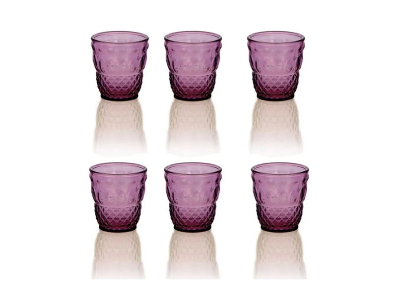 SER LAPO Bicchiere Acqua in Vetro 28 cl - SET 6 PZ Ametista