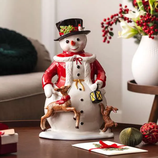 Christmas Toy's Statuetta Natale multicolore, 24 x 23 x 36 cm, porcellana