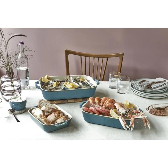 Set di pirofile rettangolare - 3-pz., turchese antico