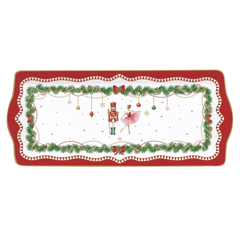 MAGIE NOEL VASSOIO DA PORTATA 35X15CM PORCELLANA