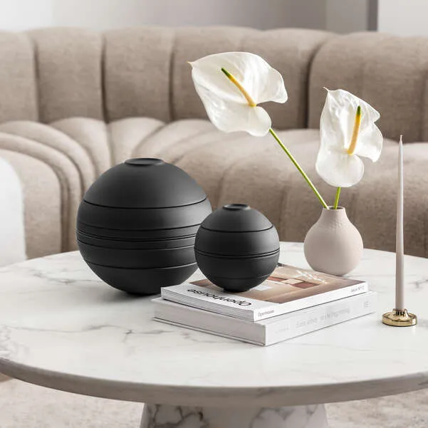 La petite Boule Set per l'aperitivo nero, Premium Porcelain