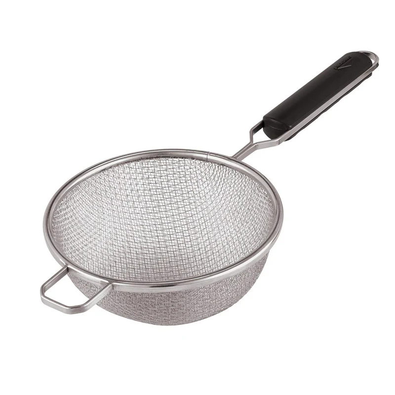 Colino inox con gancio e doppia rete ø cm.18