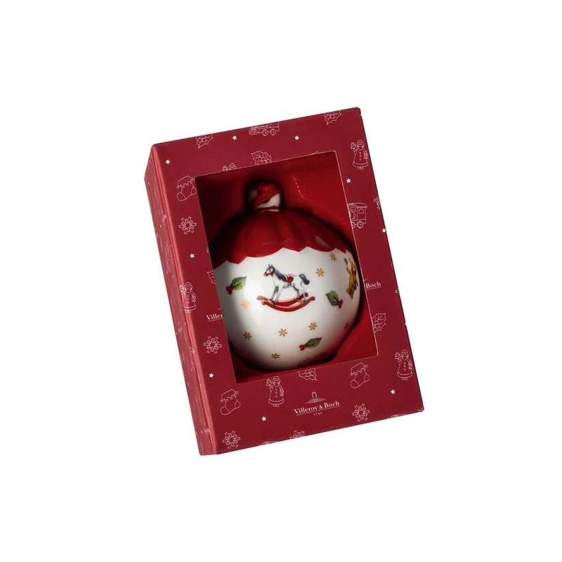 Toy's Delight Addobbi natalizi rosso, 6,3 x 7,8 cm, Premium Porcelain