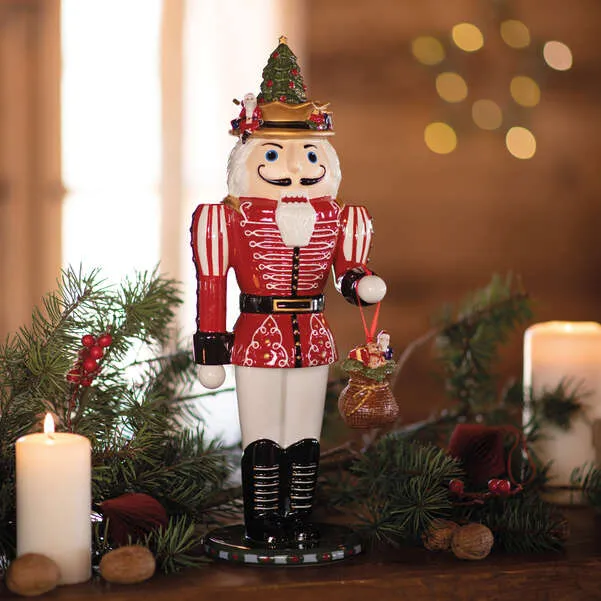 Christmas Toy's Statuetta Natale multicolore, 13,8 x 12,2 x 36,7 cm, porcellan
