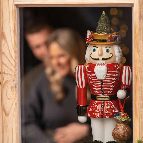 Christmas Toy's Statuetta Natale multicolore, 13,8 x 12,2 x 36,7 cm, porcellan