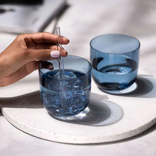 LIKE GLASS Bicchiere da acqua - Blu, 200 ml, cristallo SET 2 PEZZI
