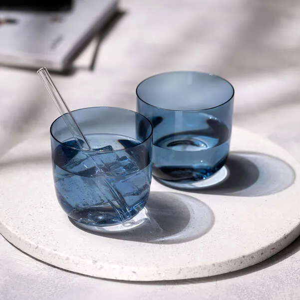 LIKE GLASS Bicchiere da acqua - Blu, 200 ml, cristallo SET 2 PEZZI