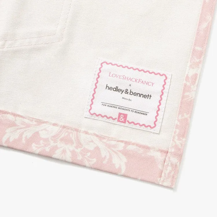 LoveShackFancy x H&B Toscana Toile Perennial Pink Cropped Essential Apron