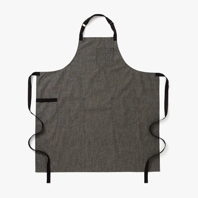 Black Salt Chambray Big Apron