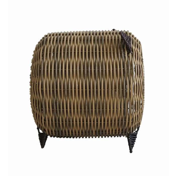 Cuccia per animali domestici in plastica effetto rattan con cuscino