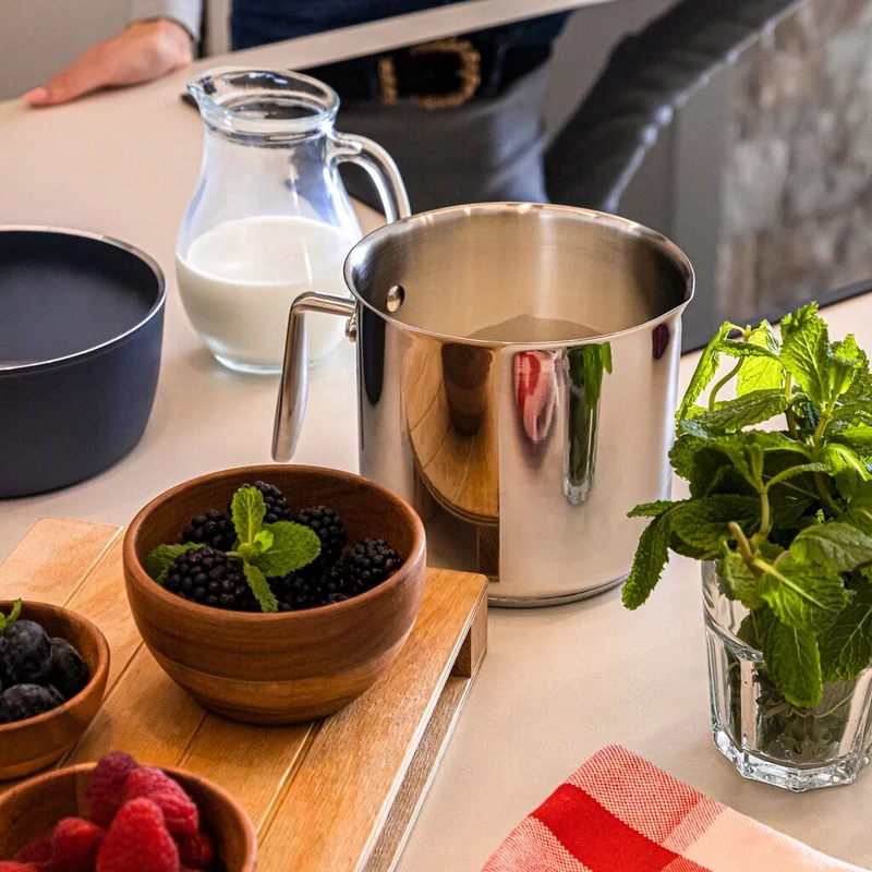 Moneta ACCORDO INOX BOLLILATTE CON BECCUCCIO 14 cm