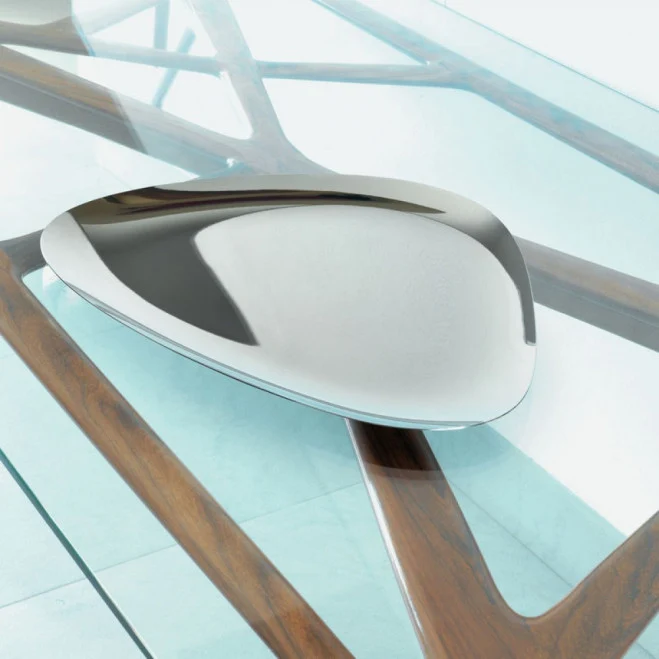 Alessi Vassoio Colombina acciaio Fuksas