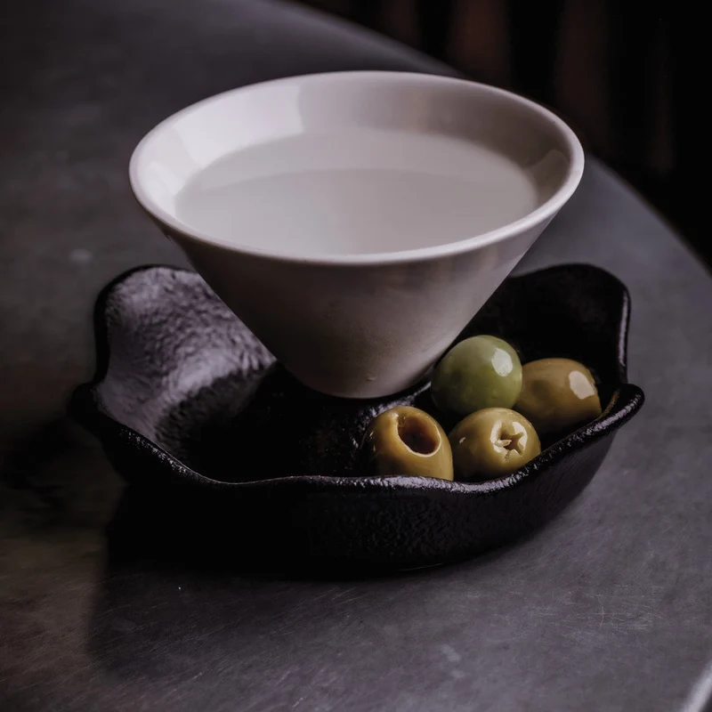 17.5 cl - Barware Lunar Calice Cocktail Martine Cone In Ceramica - Set 6 Pz