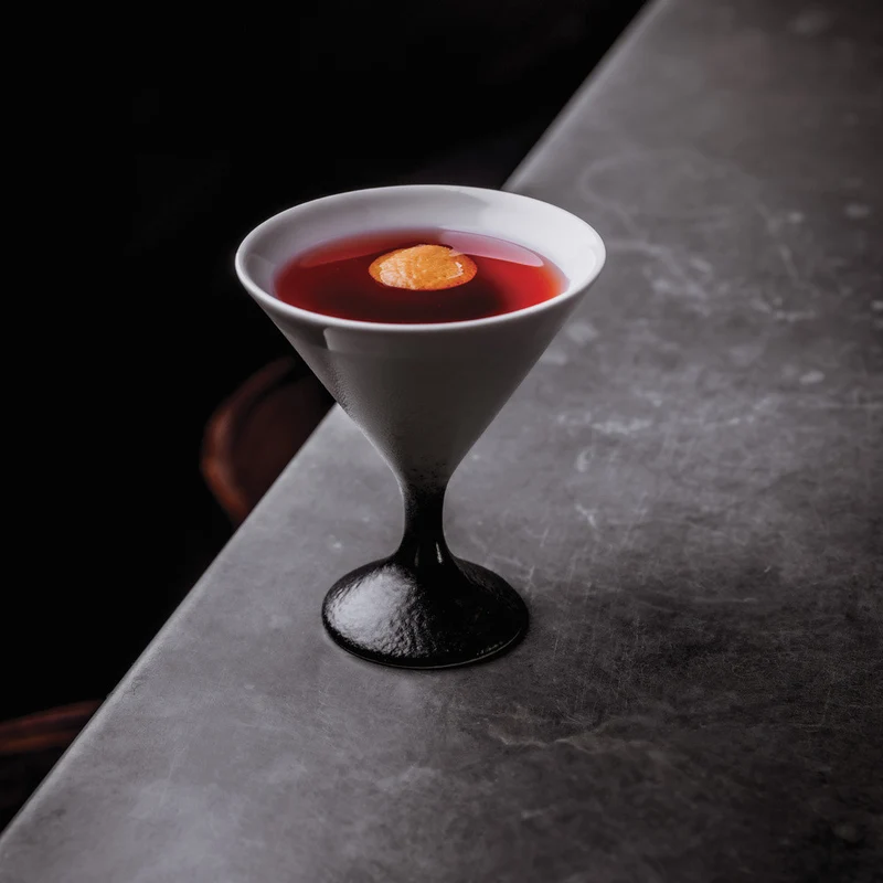 17.5 cl - Barware Lunar Calice Cocktail Martini In Ceramica - Set 6 Pz