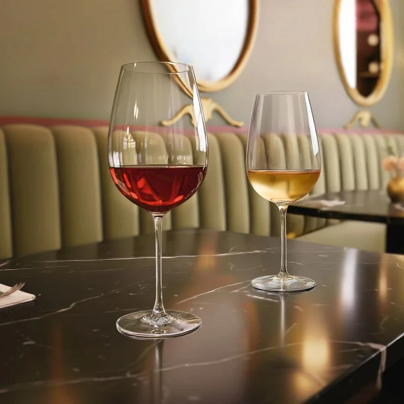 47 cl - Galea Calice Vino Bianco In Vetro Cristallino Krysta - Set 6 Pz