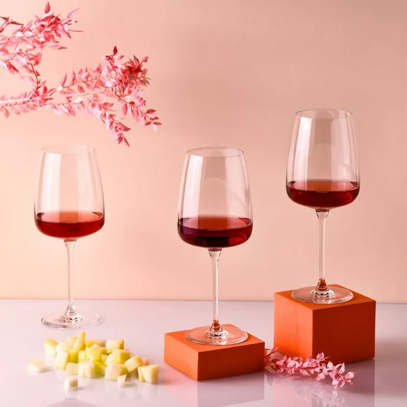 75 cl - Modern Calice Vino Rosso In Vetro Sonoro Set 4 Pz