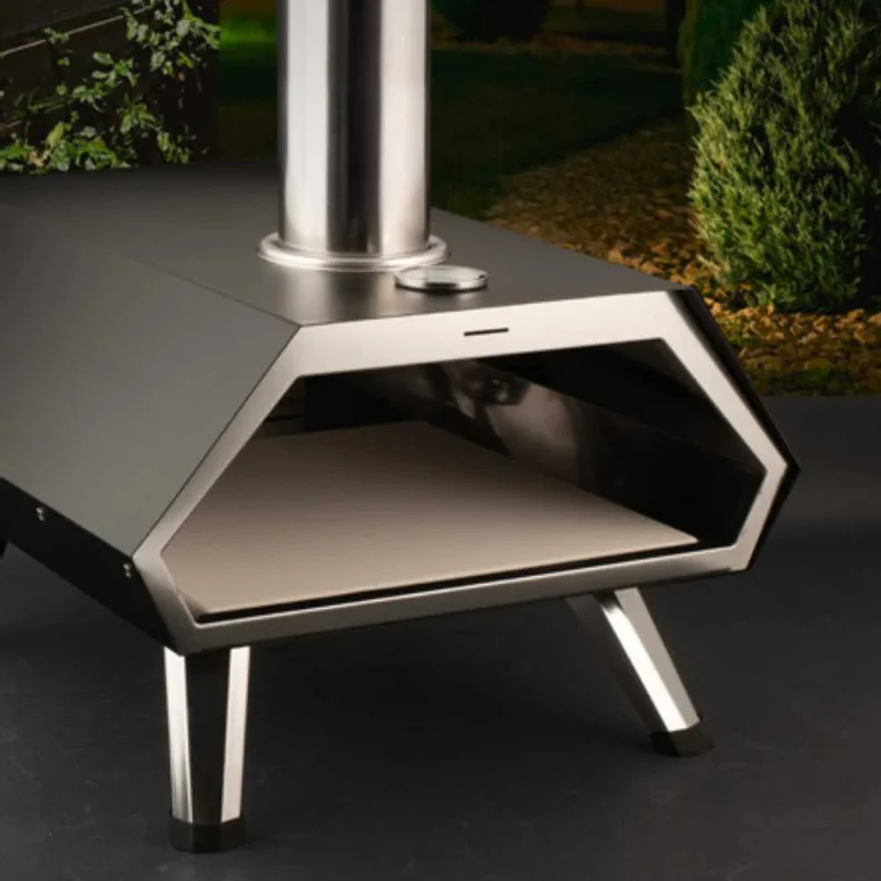 72x43x60 cm - Forno Pizza Portatile A Pellet In Acciaio Inox