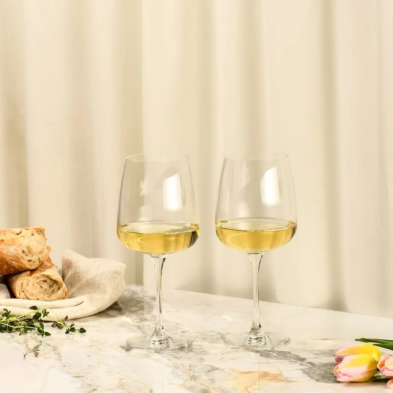 65 cl - Modern Calice Vino Bianco In Vetro Sonoro Set 4 Pz