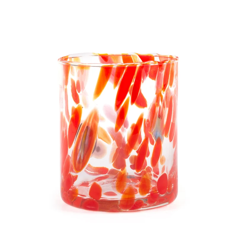 36 cl - Veneziano Bicchiere Acqua In Vetro Colorato Set 6 Pz