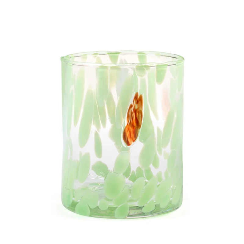 36 cl - Veneziano Bicchiere Acqua In Vetro Colorato Set 6 Pz