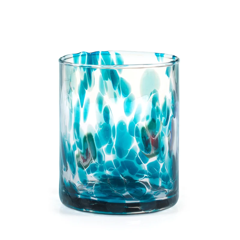 36 cl - Veneziano Bicchiere Acqua In Vetro Colorato Set 6 Pz