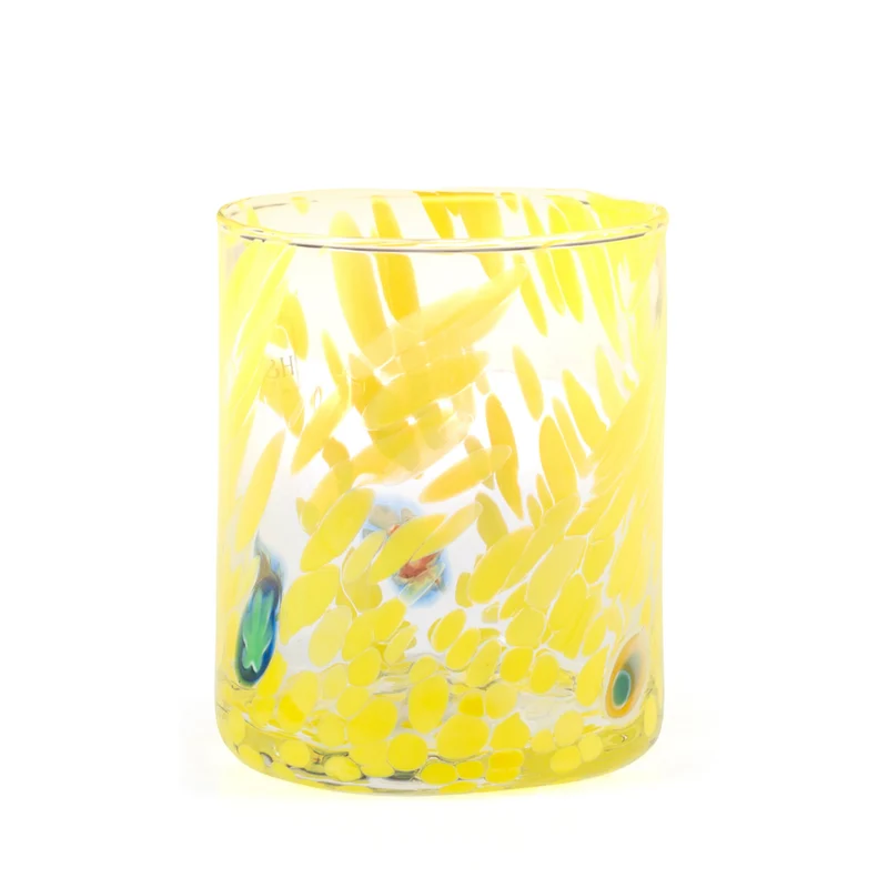 36 cl - Veneziano Bicchiere Acqua In Vetro Colorato Set 6 Pz