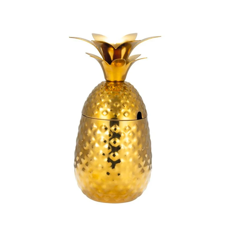 55 cl - Ananas Bicchiere Cocktail In Acciaio Inox 18/10