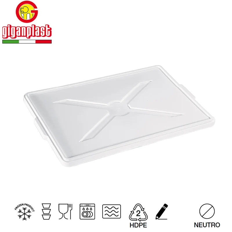 30 x 40 x H10 cm - Coperchio Per Cassetta Portaimpasto Rettangolare In Plastica