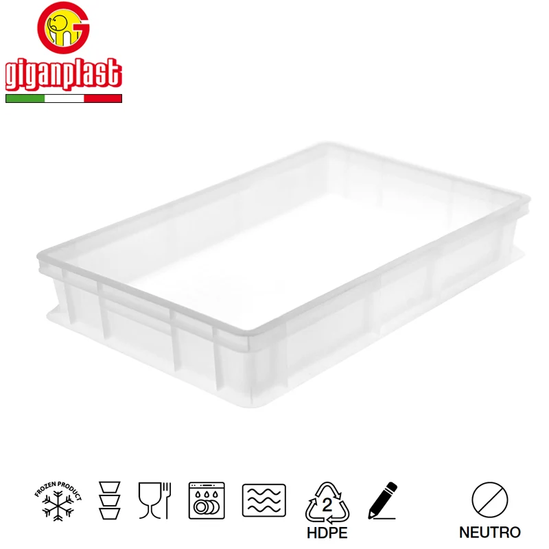30 x 40 x H10 cm - Cassetta Portaimpasto Rettangolare In Plastica