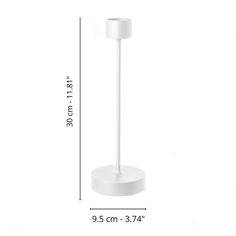 30 cm - Saturno Lampada Da Tavolo Dimmerabile In Alluminio