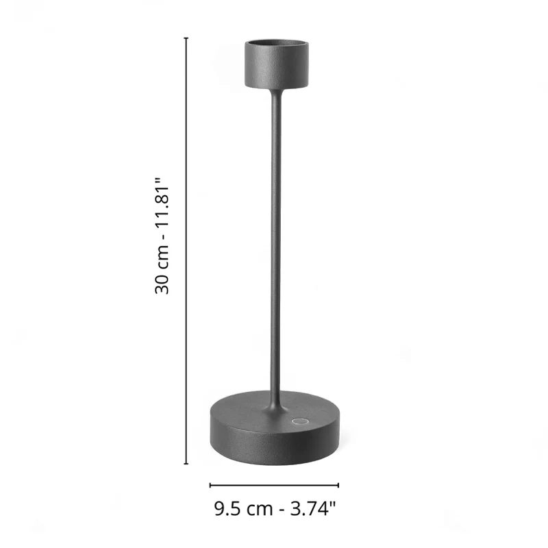 30 cm - Saturno Lampada Da Tavolo Dimmerabile In Alluminio