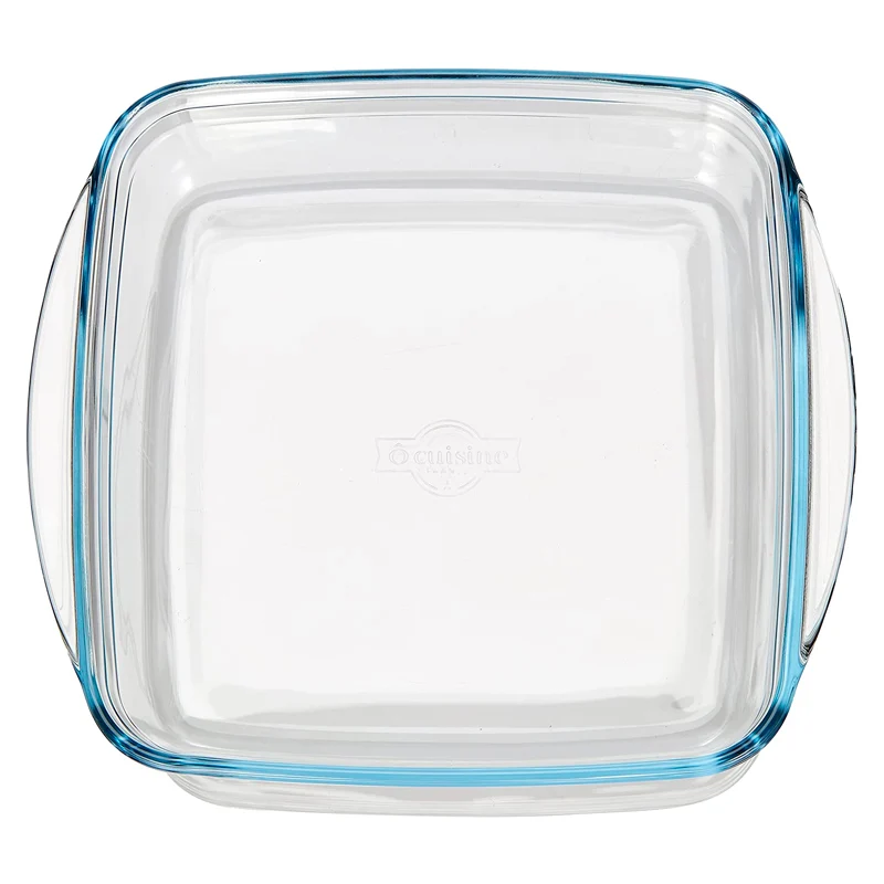 25x22 cm - Teglia Quadrata In Vetro Borosilicato