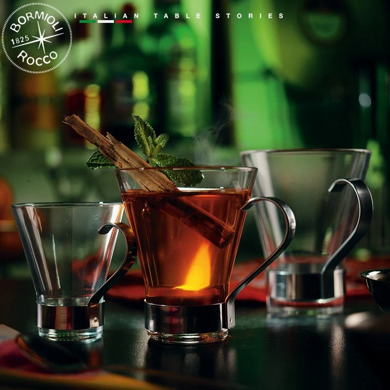 22 cl - Ypsilon Tazza Cappuccino In Vetro - Set 6 Pz