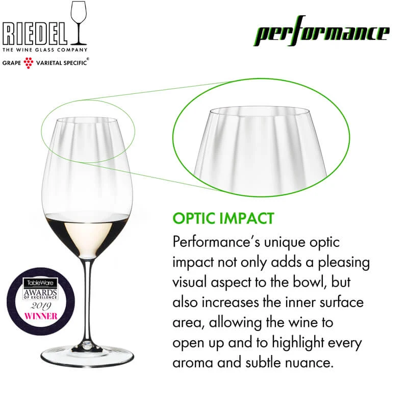 62.3 cl - Performance Calice Vino Bianco Riesling in Vetro - Set 2 Pezzi