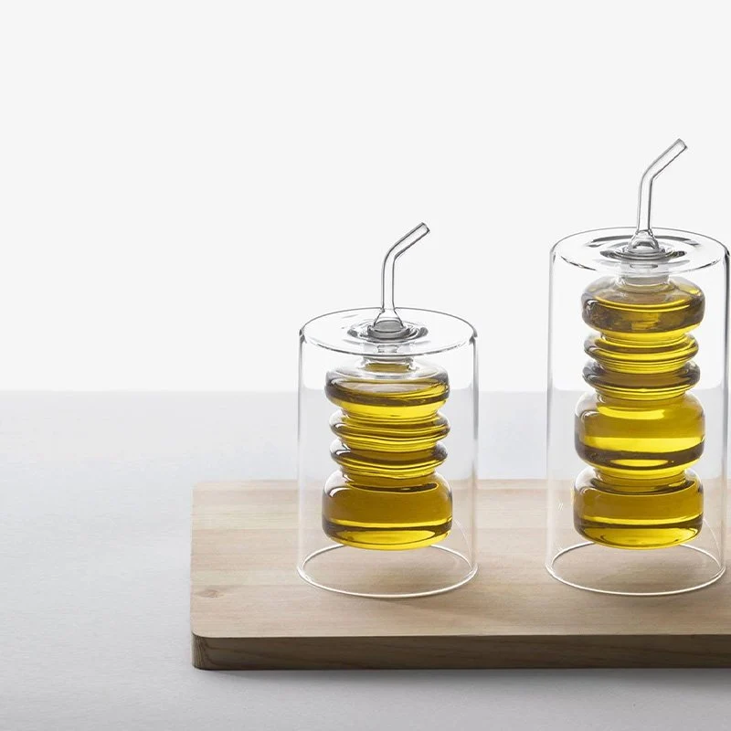 13 cl - Rings Oliera Anelli in Vetro Borosilicato
