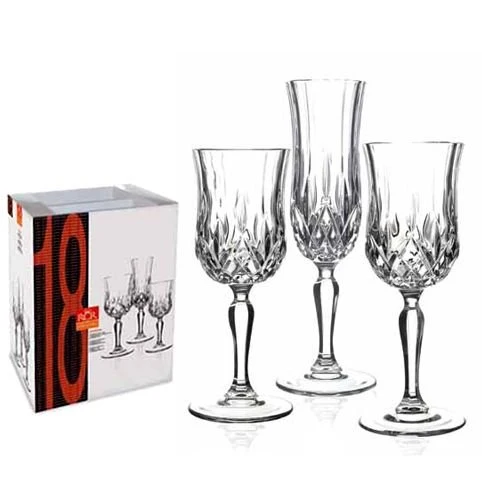 Opera Set Calici in Vetro - Set 18 Pezzi