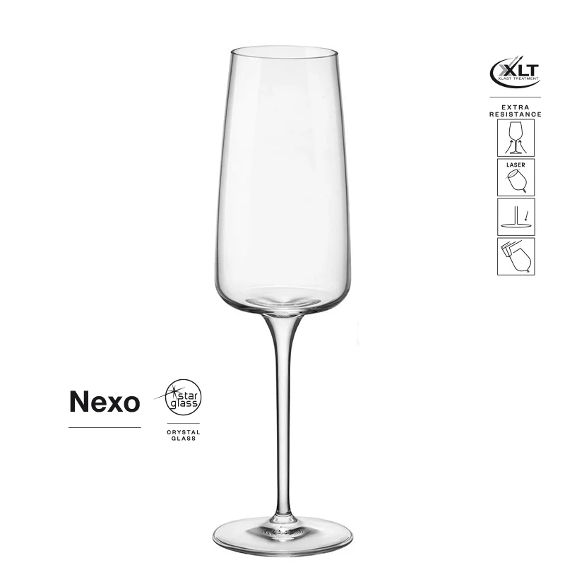 26.2 cl - Nexo Calice Flute in Vetro - Set 6 Pezzi