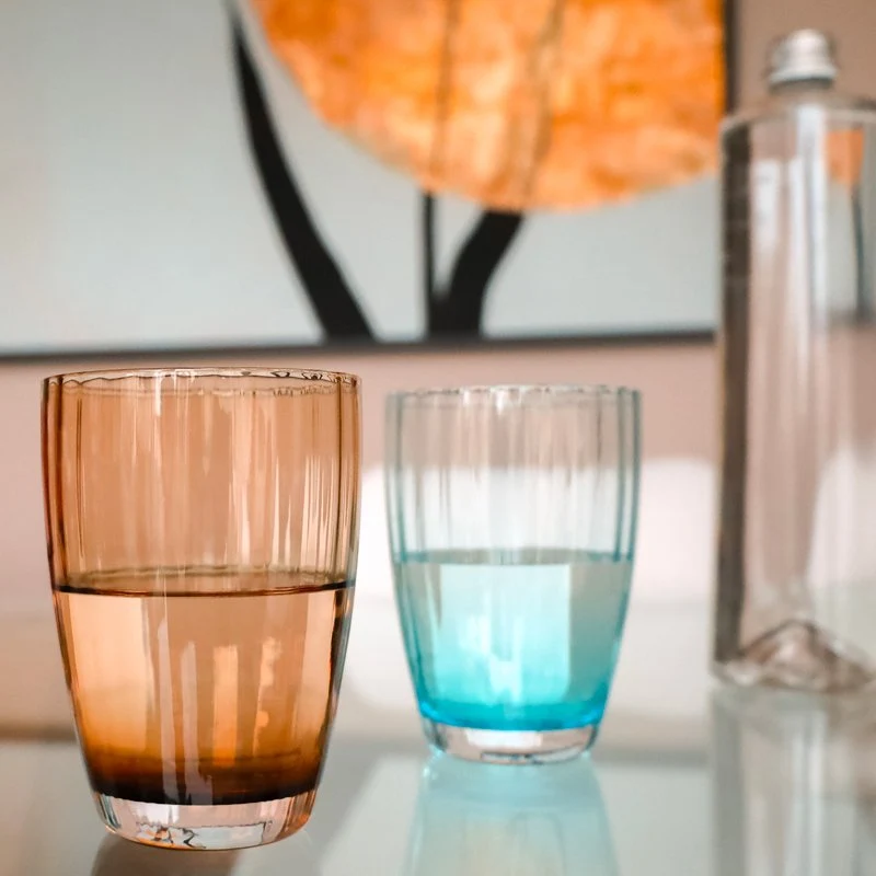 38 cl - Mykonos Bicchiere Acqua in Vetro - Set 6 Pezzi