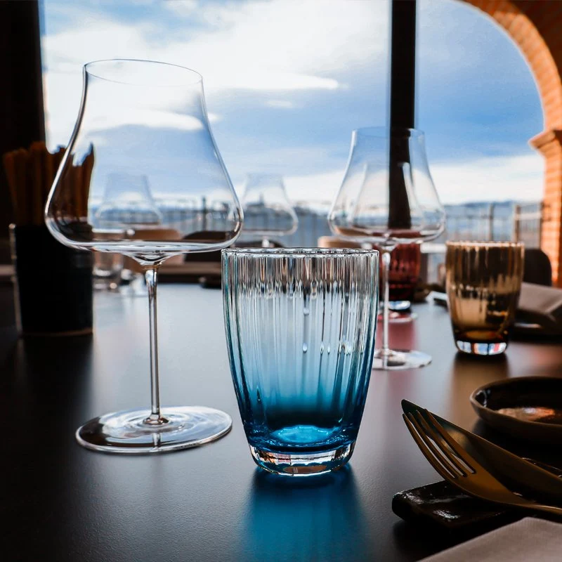 38 cl - Mykonos Bicchiere Acqua in Vetro - Set 6 Pezzi