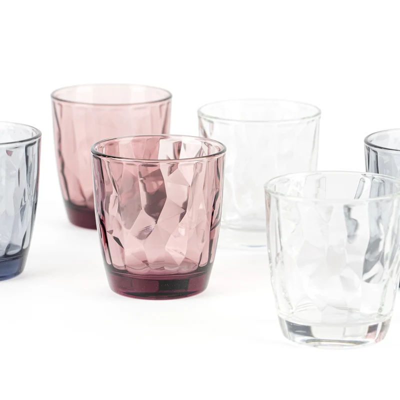 30.5 cl - Diamond Bicchiere Acqua in Vetro - Set 6 Pezzi