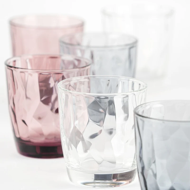 30.5 cl - Diamond Bicchiere Acqua in Vetro - Set 6 Pezzi
